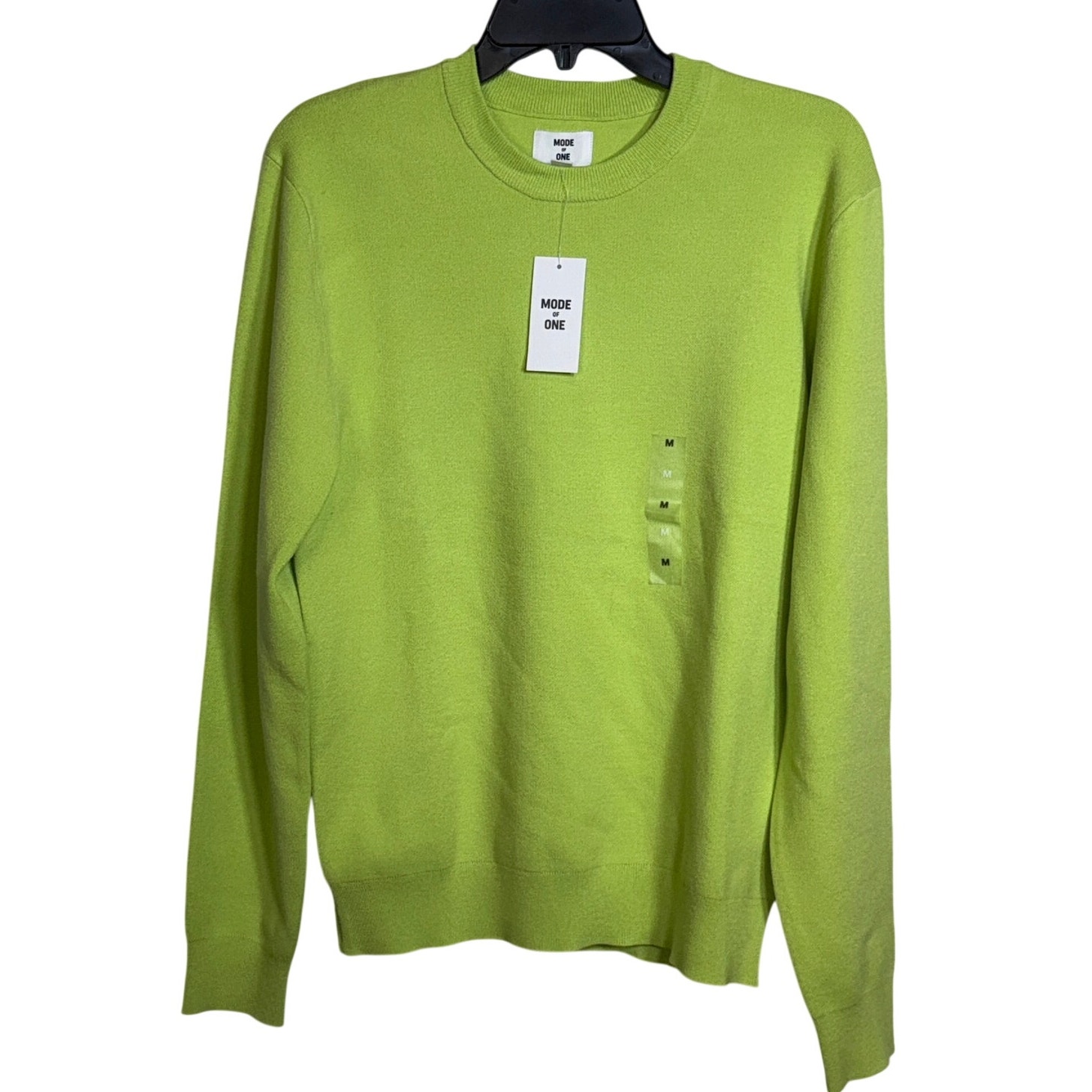 Mode Of One Men's Regular-Fit Crewneck Sweater, Acid Green Medium, $60